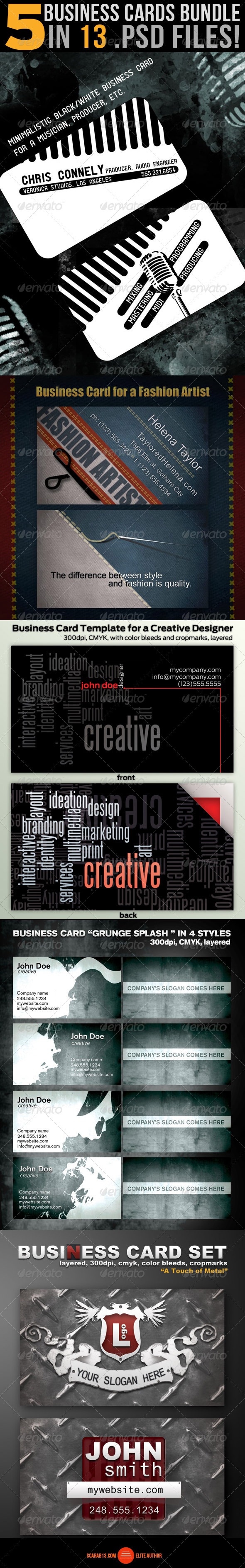 5 Business Card Design Bundle 5 Business Card Design Bundle