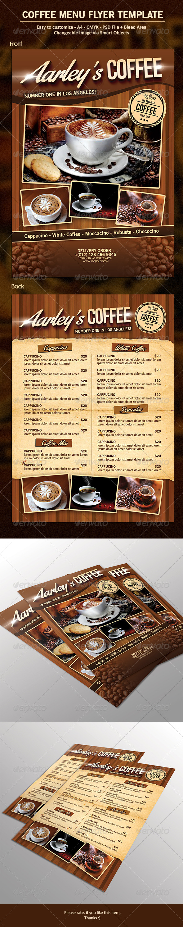 Coffee Menu Flyer