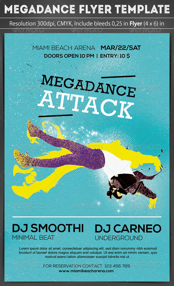 Megadance Flyer Template Megadance Flyer Template
