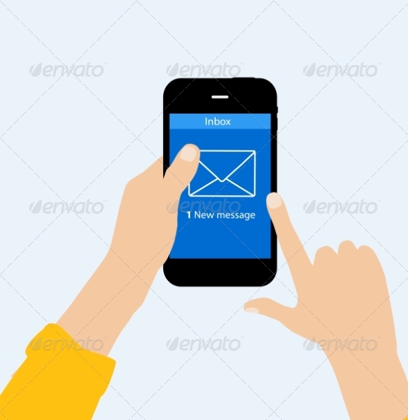 Inbox Mail Flat Concept Inbox Mail Flat Concept
