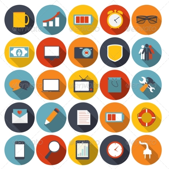 Mega Set of Flat Icons Vector Illustration Mega Set of Flat Icons Vector Illustration