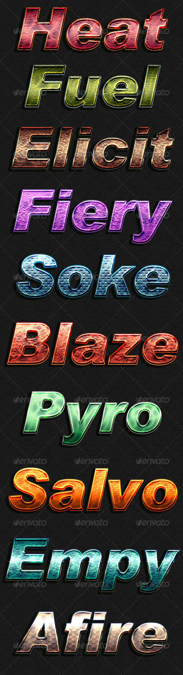 Heat Style - Text Effects Actions
