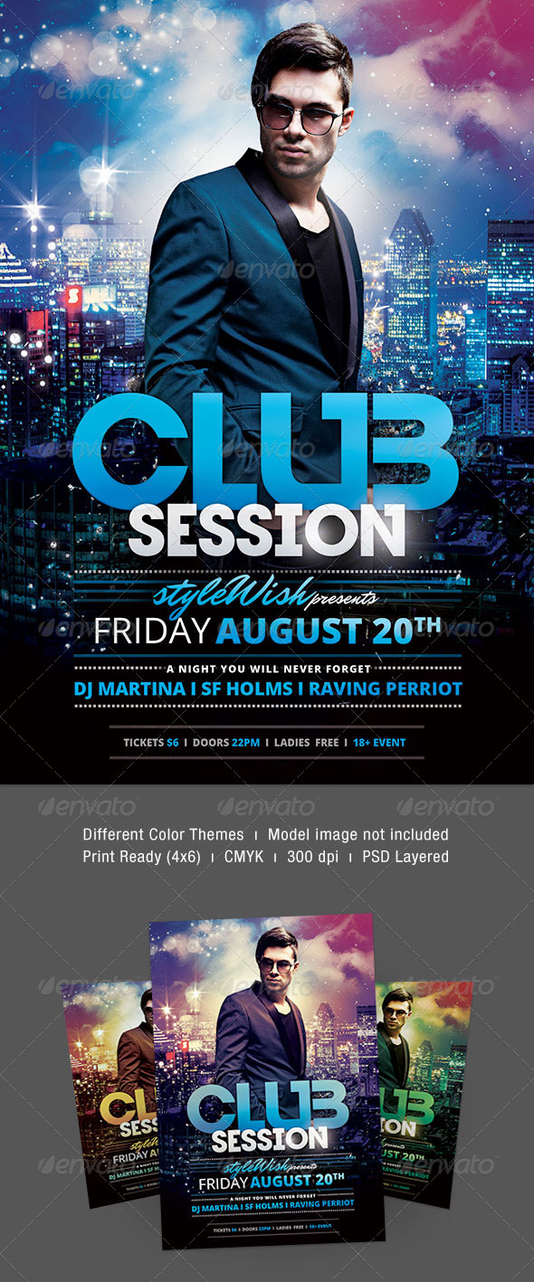 Club Session Flyer - Clubs & Parties Events