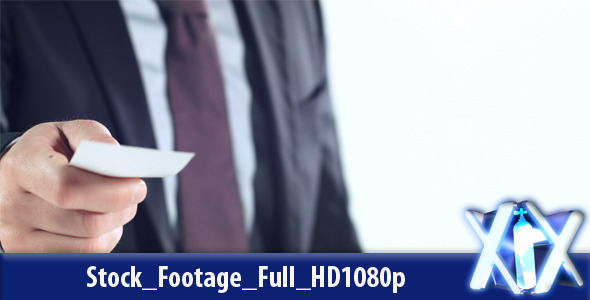 Businessman Holding His Business Card Businessman Holding His Business Card