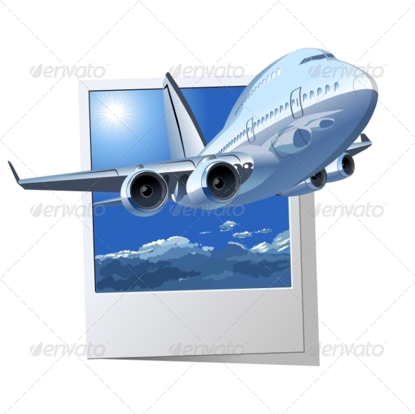 Vector Cartoon Airliner