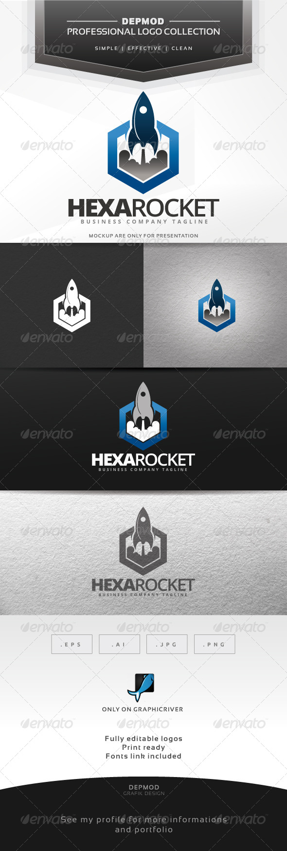Hexa Rocket Logo Hexa Rocket Logo