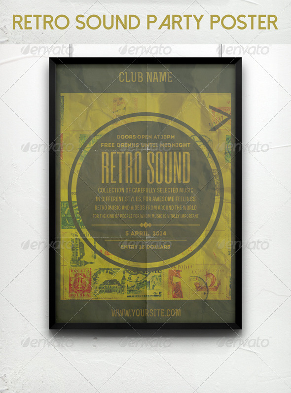 Retro Sound Party Poster - Clubs & Parties Events