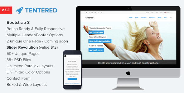 Tentered - MultiPurpose HTML5 Template