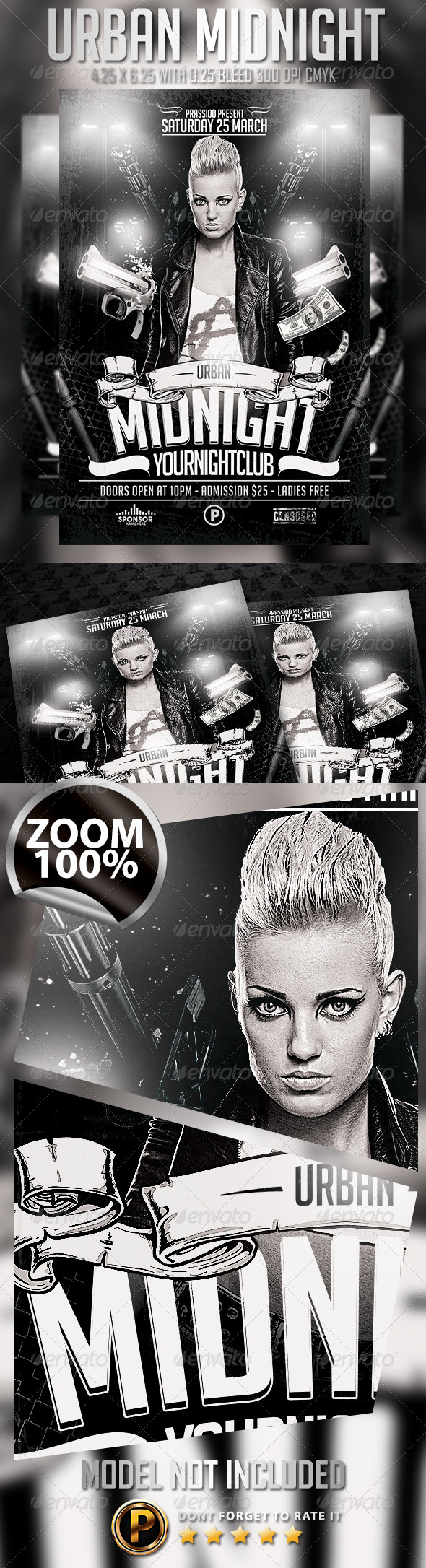 Urban Midnight Flyer Template - Clubs & Parties Events