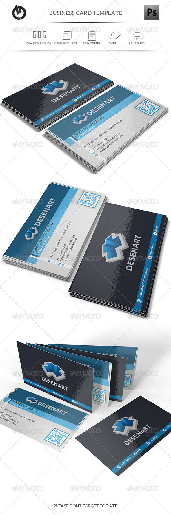 Blue Business Card Blue Business Card