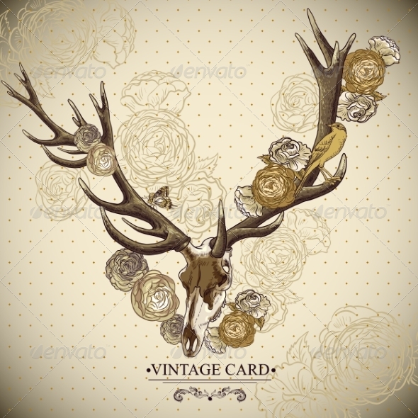 Deer Skull Background Deer Skull Background