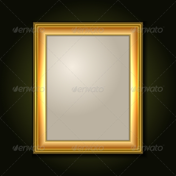 Gold Picture Frame with Light Canvas Gold Picture Frame with Light Canvas