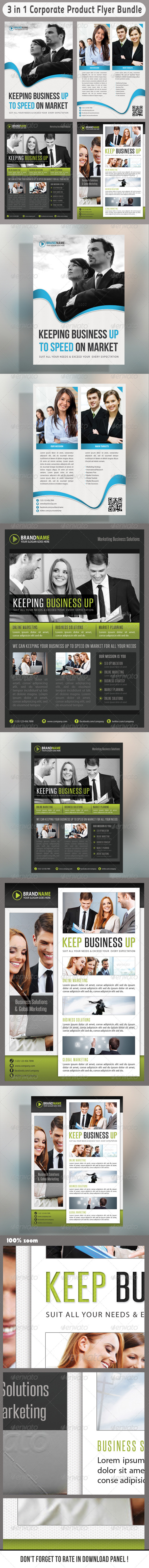 3 in 1 Corporate Flyers Bundle 08 3 in 1 Corporate Flyers Bundle 08