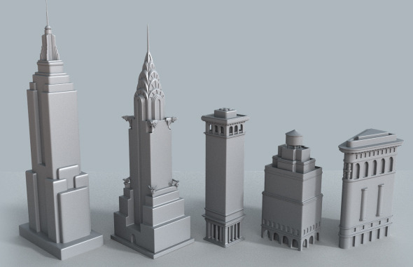 New York cartoon building collection New York cartoon building collection