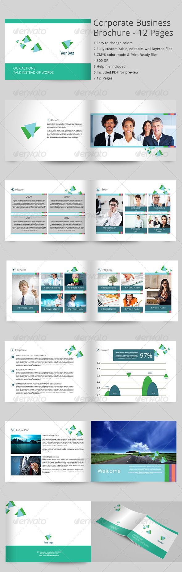 Corporate Business Brochure 12 Pages - Corporate Brochures