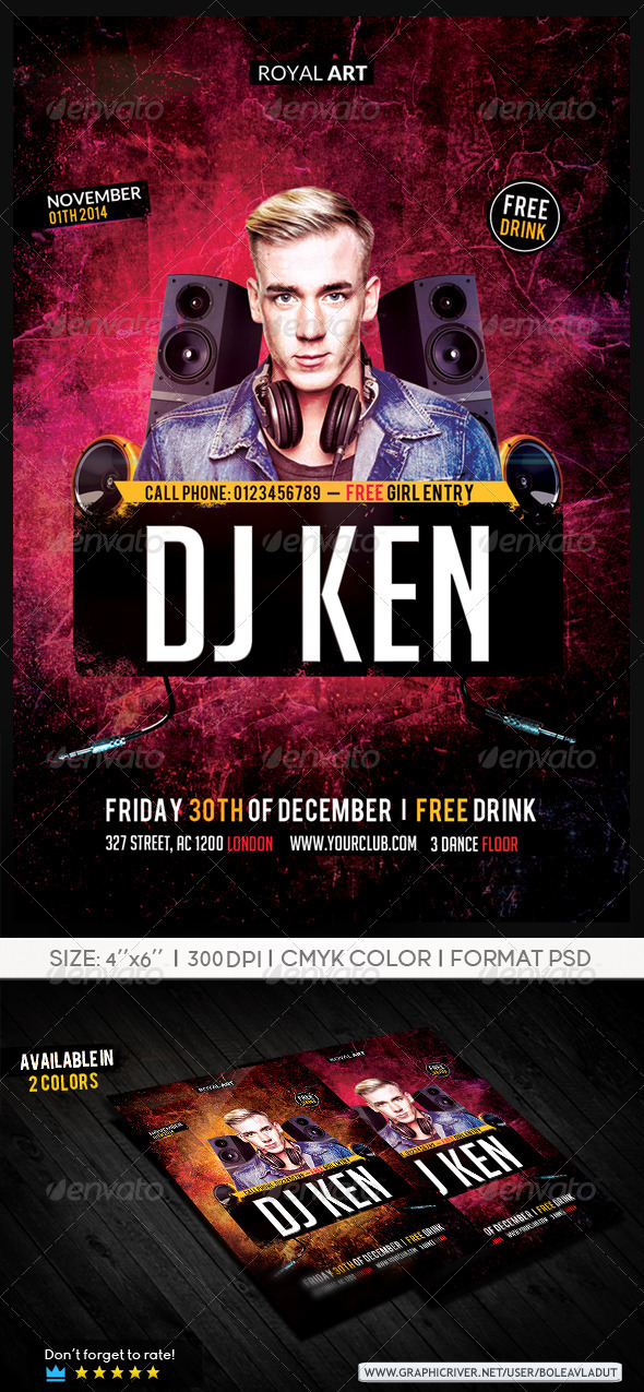Flyer Dj Night - Clubs & Parties Events