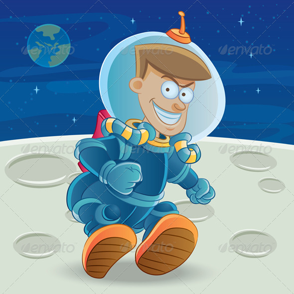 Astronaut at The Moon Astronaut at The Moon