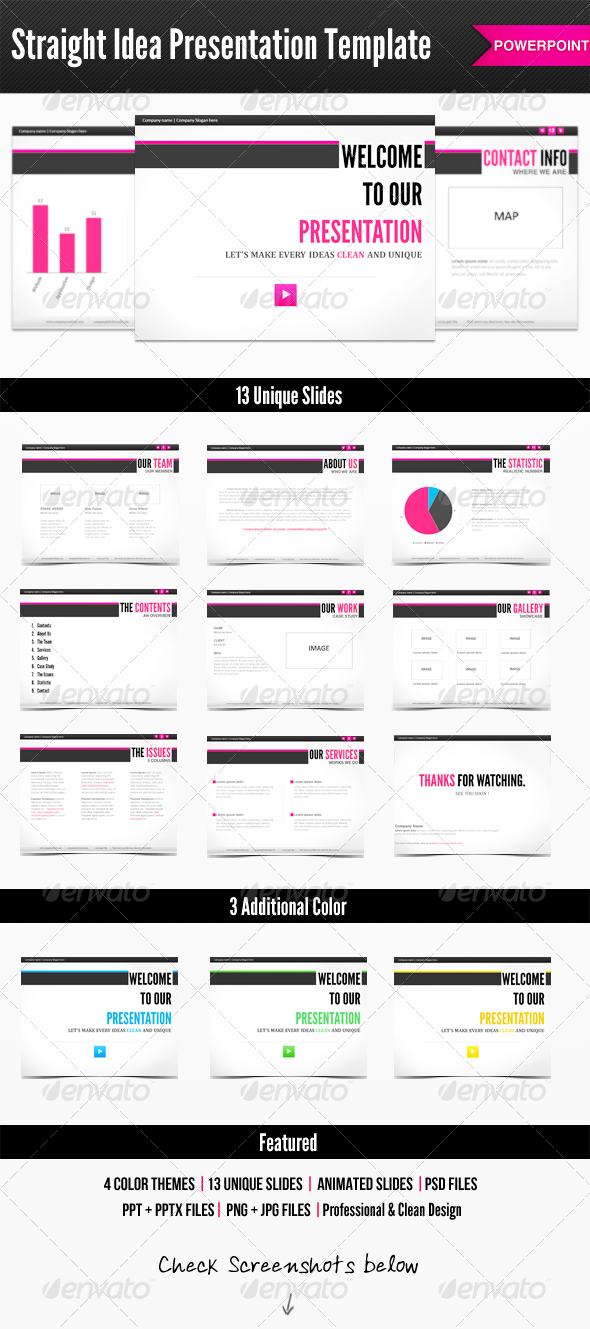 Straight Idea PowerPoint Presentation Straight Idea PowerPoint Presentation