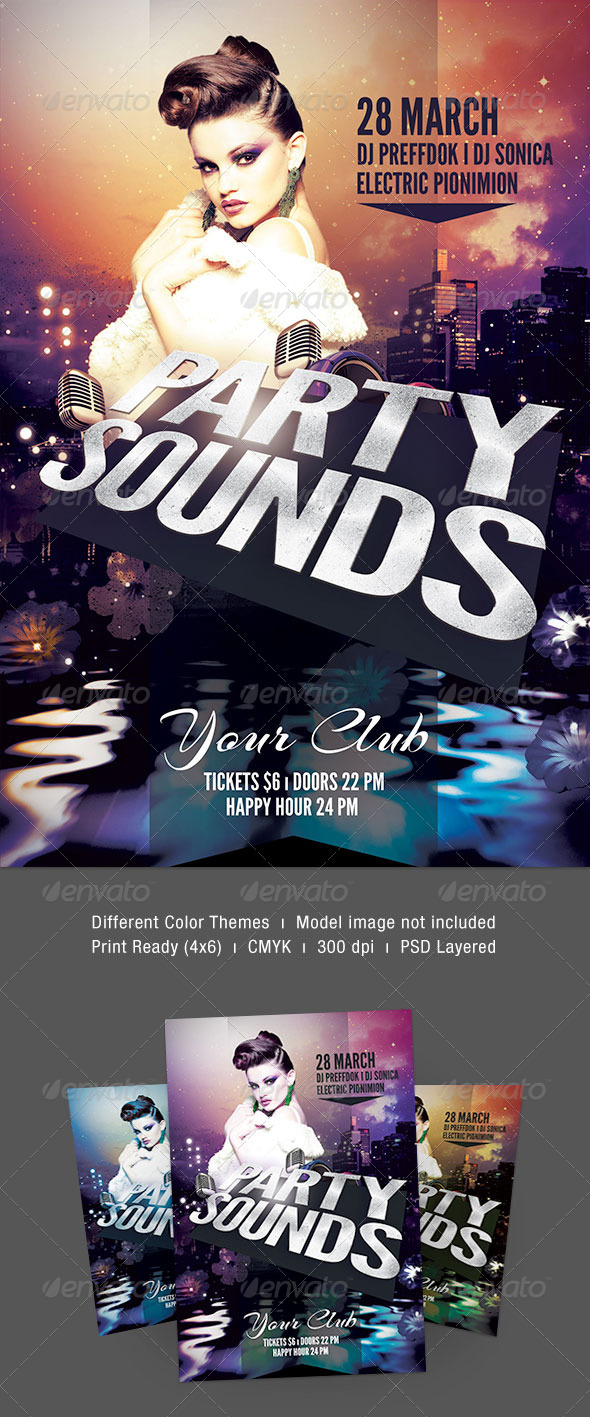 Party Sounds Flyer - Clubs & Parties Events