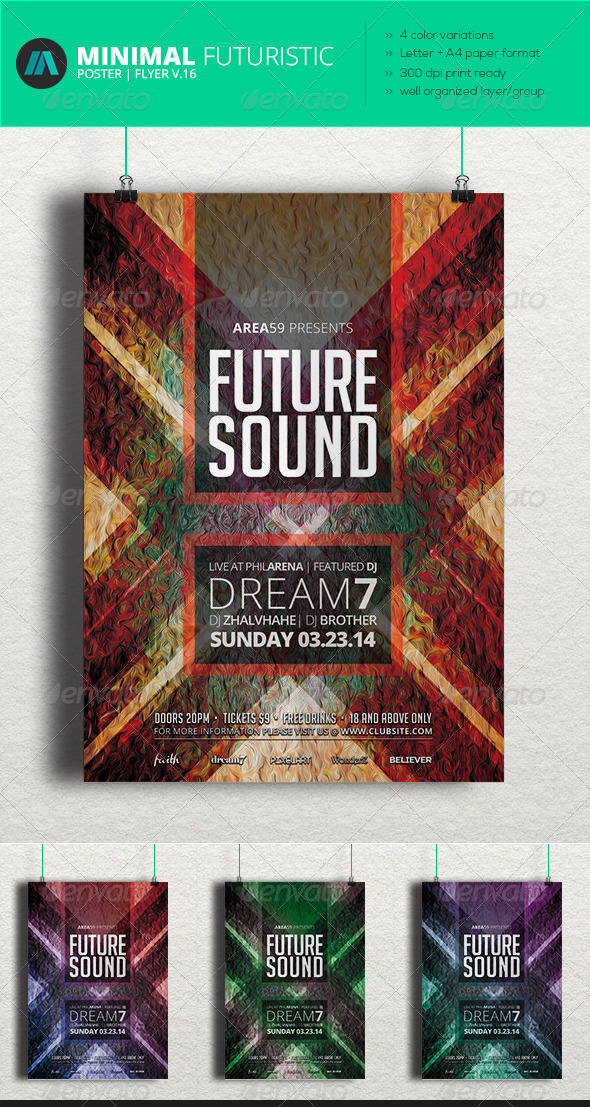 Minimal Futuristic Poster Flyer V.16 Minimal Futuristic Poster Flyer V.16