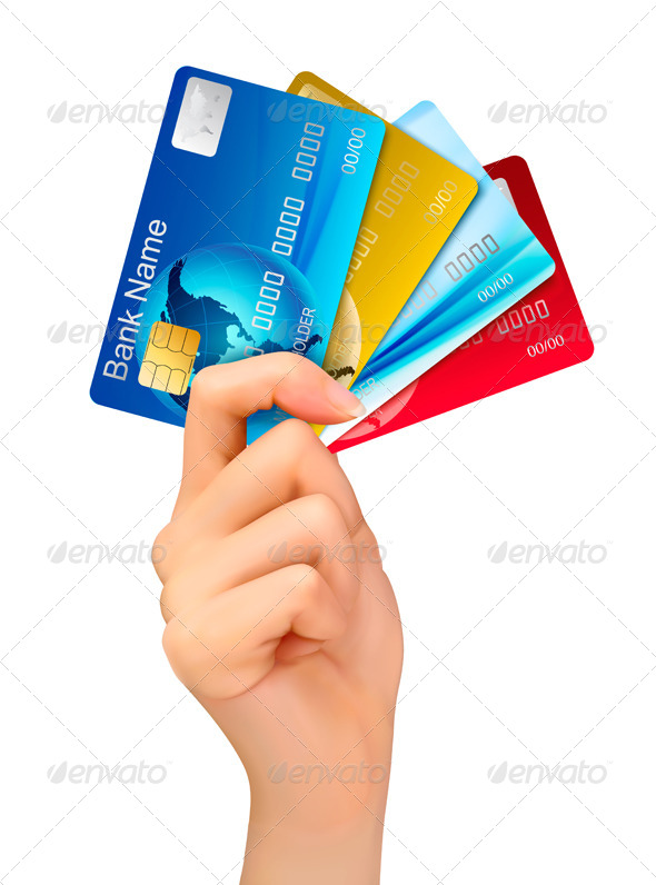 Hand Holding Credit Cards Hand Holding Credit Cards