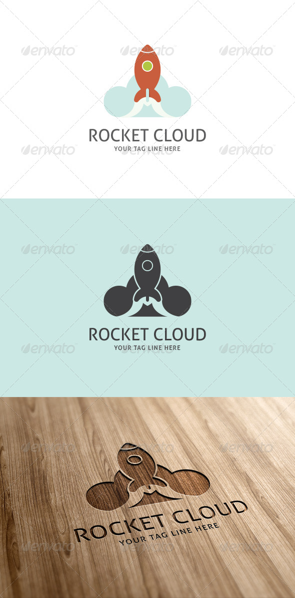 Rocket Cloud Logo Template Rocket Cloud Logo Template