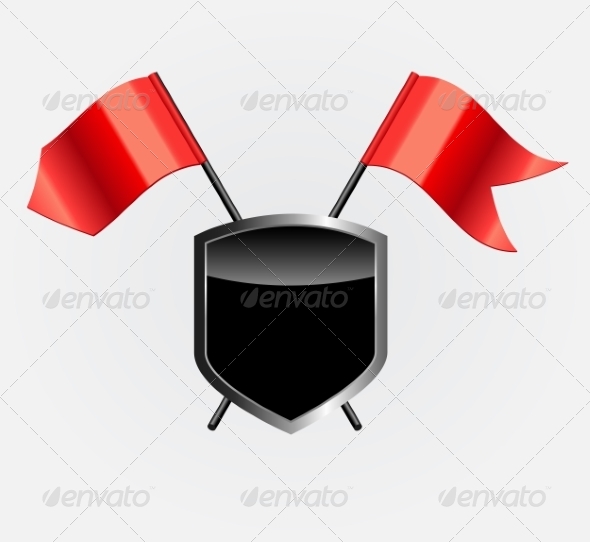 Protective Shield with Red Flags