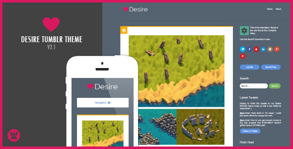 Desire - A Responsive Tumblr Theme