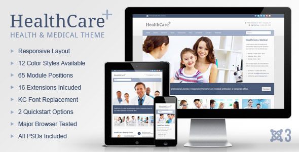 HealthCare+ Medical & Health Joomla Theme