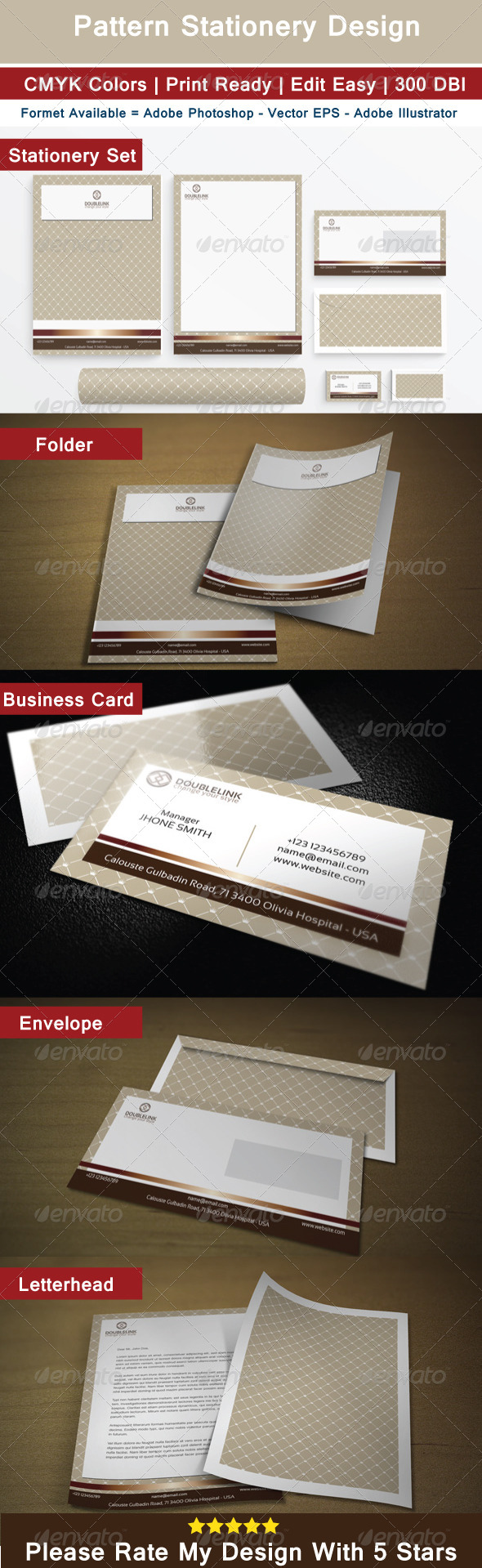 Pattern Stationery Design Pattern Stationery Design