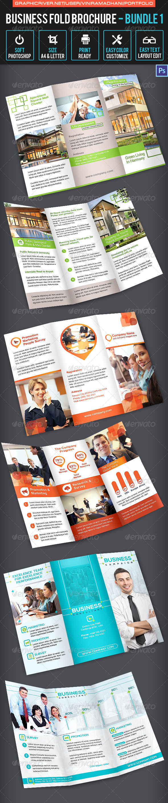 Business Trifold Brochure Bundle 1 Business Trifold Brochure Bundle 1