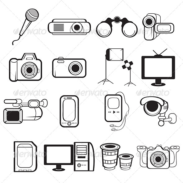 Electronic Equipment Icons Electronic Equipment Icons