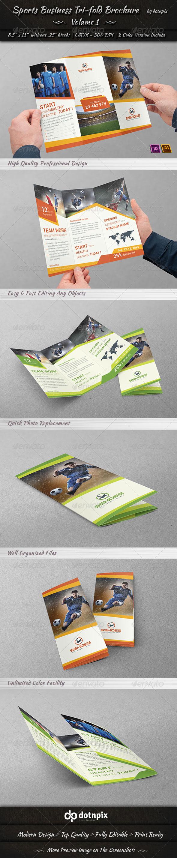 Sports Business TriFold Brochure Volume 1 Sports Business TriFold Brochure Volume 1