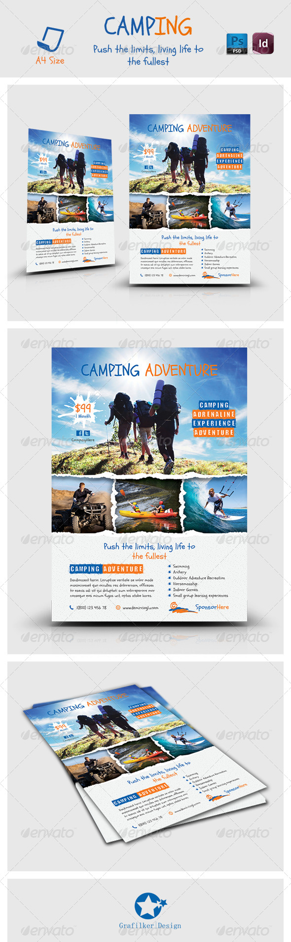 Camping Adventure Flyer Templates Camping Adventure Flyer Templates
