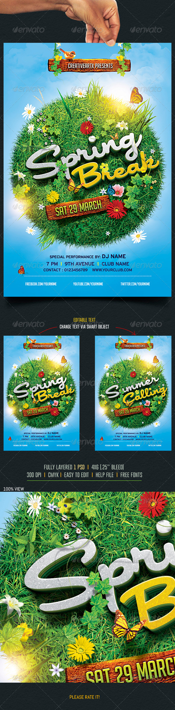 Spring Break / Summer Party Flyer 2 - Events Flyers
