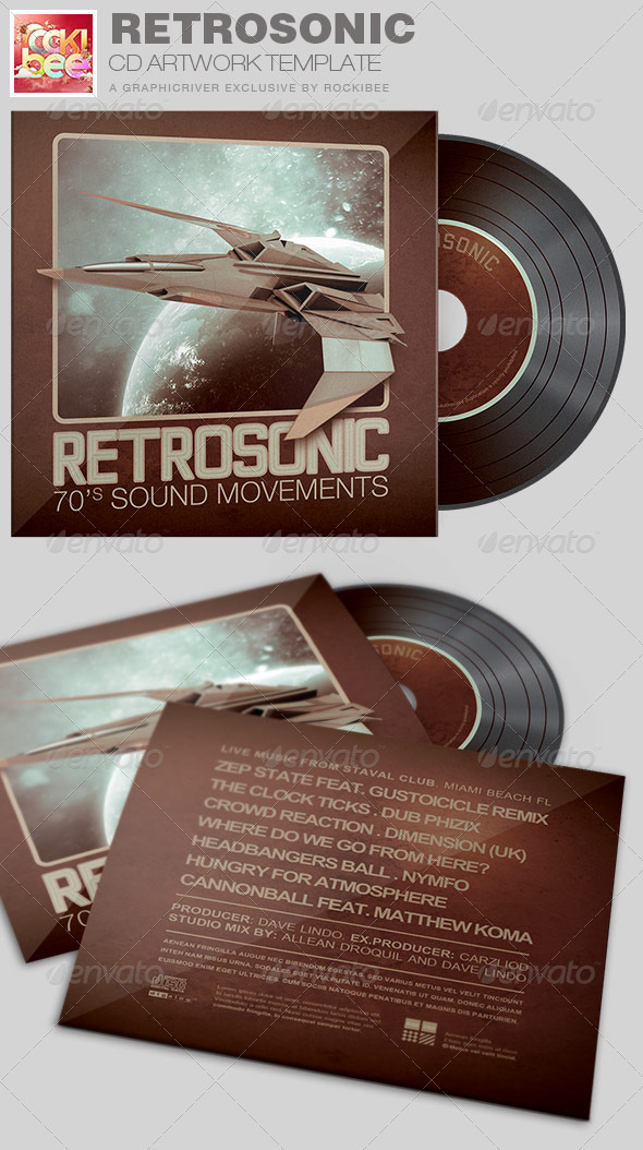 RetroSonic CD Artwork Template RetroSonic CD Artwork Template