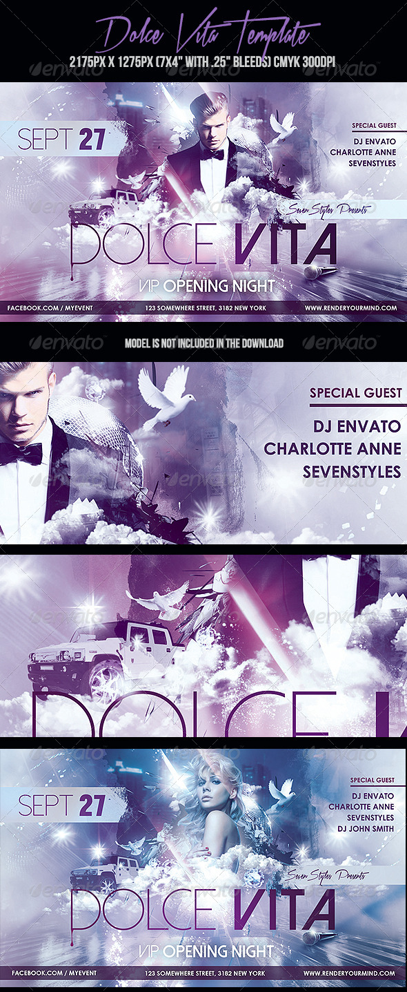 Dolce Vita Flyer Template - Clubs & Parties Events