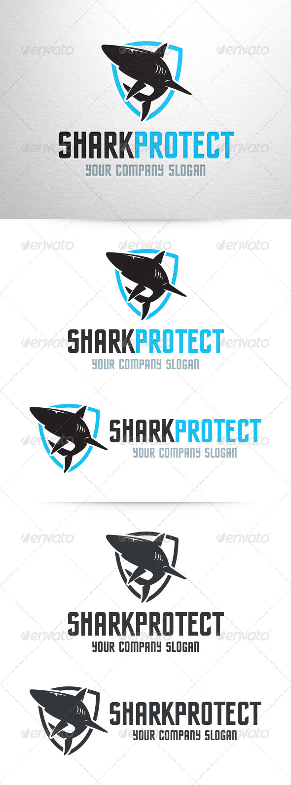 Shark Protect Logo Template Shark Protect Logo Template