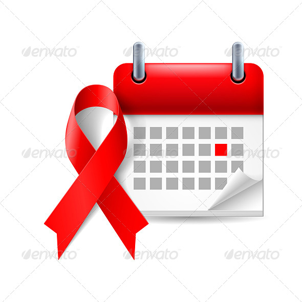 AIDS Awareness Ribbon and Calendar