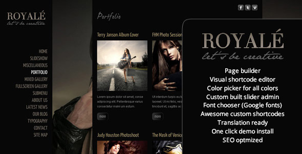 Royale' Creative WordPress Theme