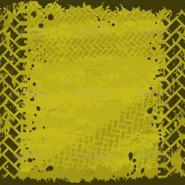 Yellow Tire Track Background