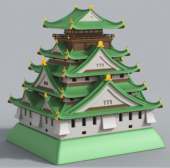 Cartoon Osaka Castle Cartoon Osaka Castle
