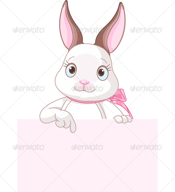 Easter Bunny Pointing Down Easter Bunny Pointing Down