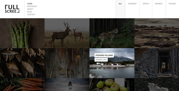 Fullscreen - Photography Portfolio Drupal Theme