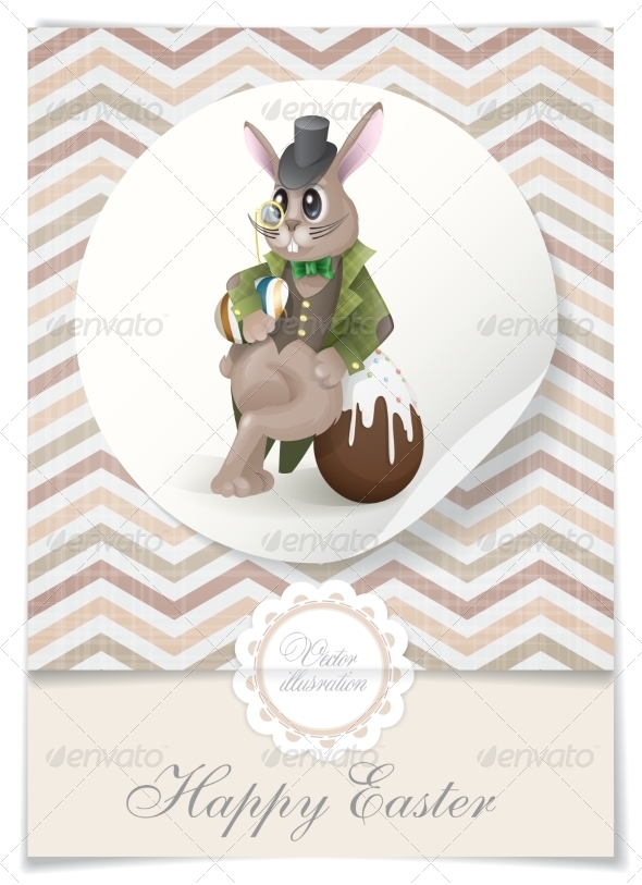 Easter Bunny With Chocolate Egg Easter Bunny With Chocolate Egg