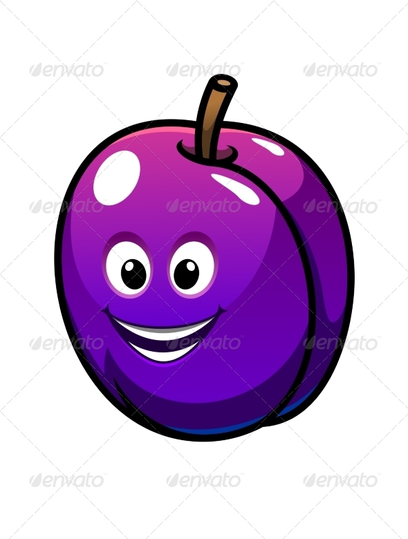 Colorful Purple Plum Fruit