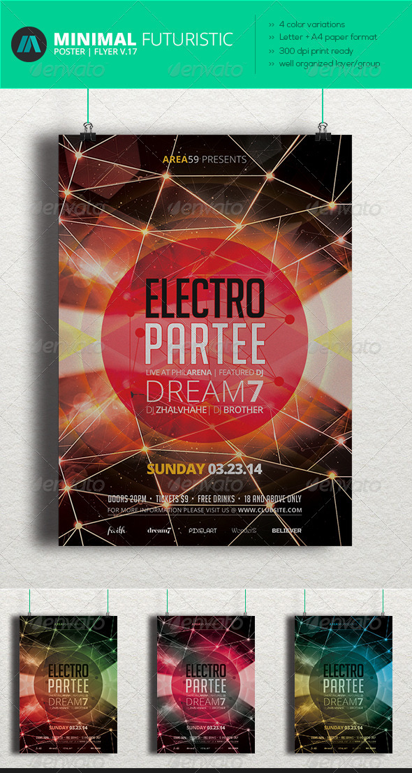Minimal Futuristic Poster Flyer V.17 Minimal Futuristic Poster Flyer V.17