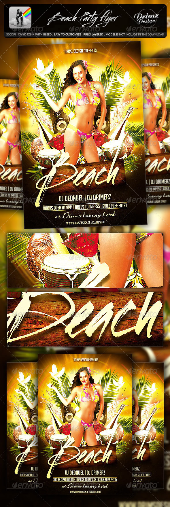 Beach Party Flyer Beach Party Flyer