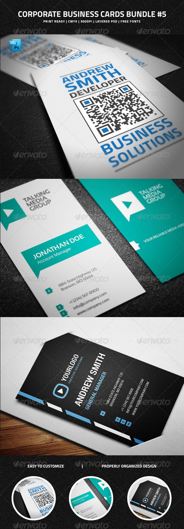 Corporate Business Cards Bundle #5 Corporate Business Cards Bundle #5