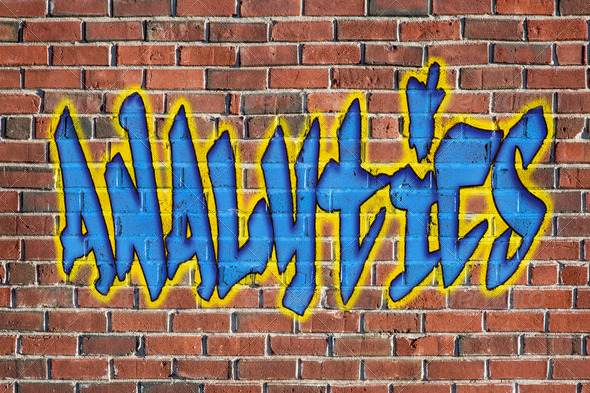 analytics word - as a graffiti